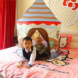 Homfu Play Tent For Kids Castle For Children Boys and Girls Viking Pattern Pop up Tent As Christmas Gift